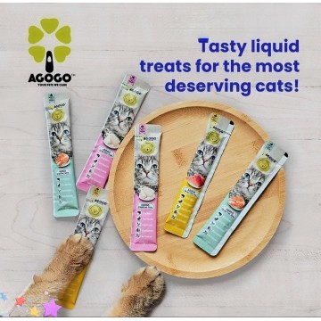Agogo Liquid Treat Chicken 12gx5sticks (3 Packs)